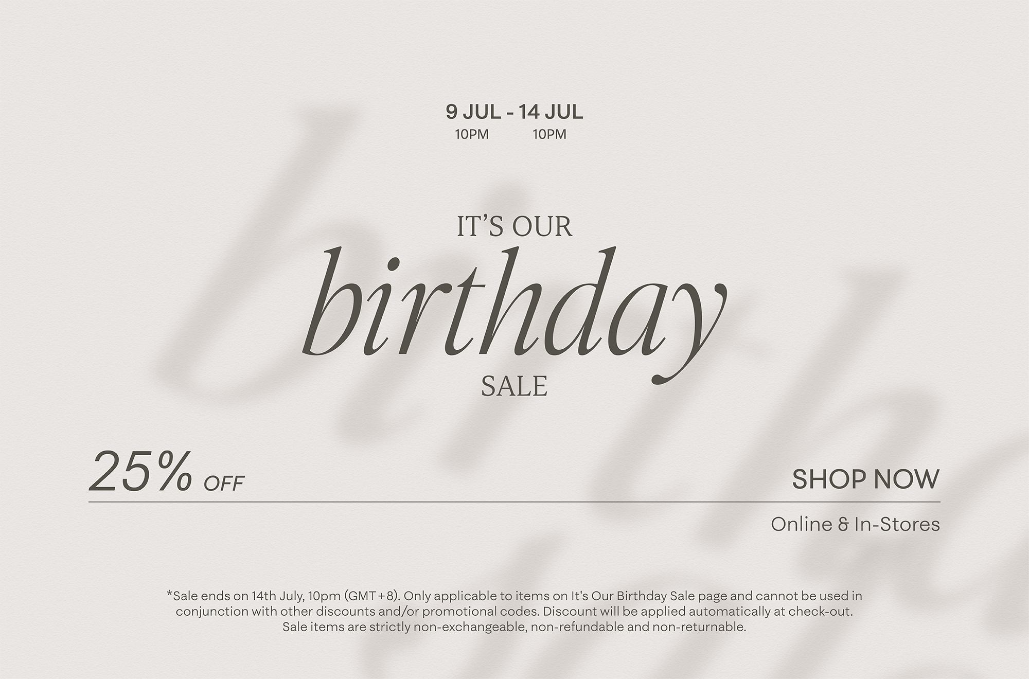 It's Our Birthday Sale