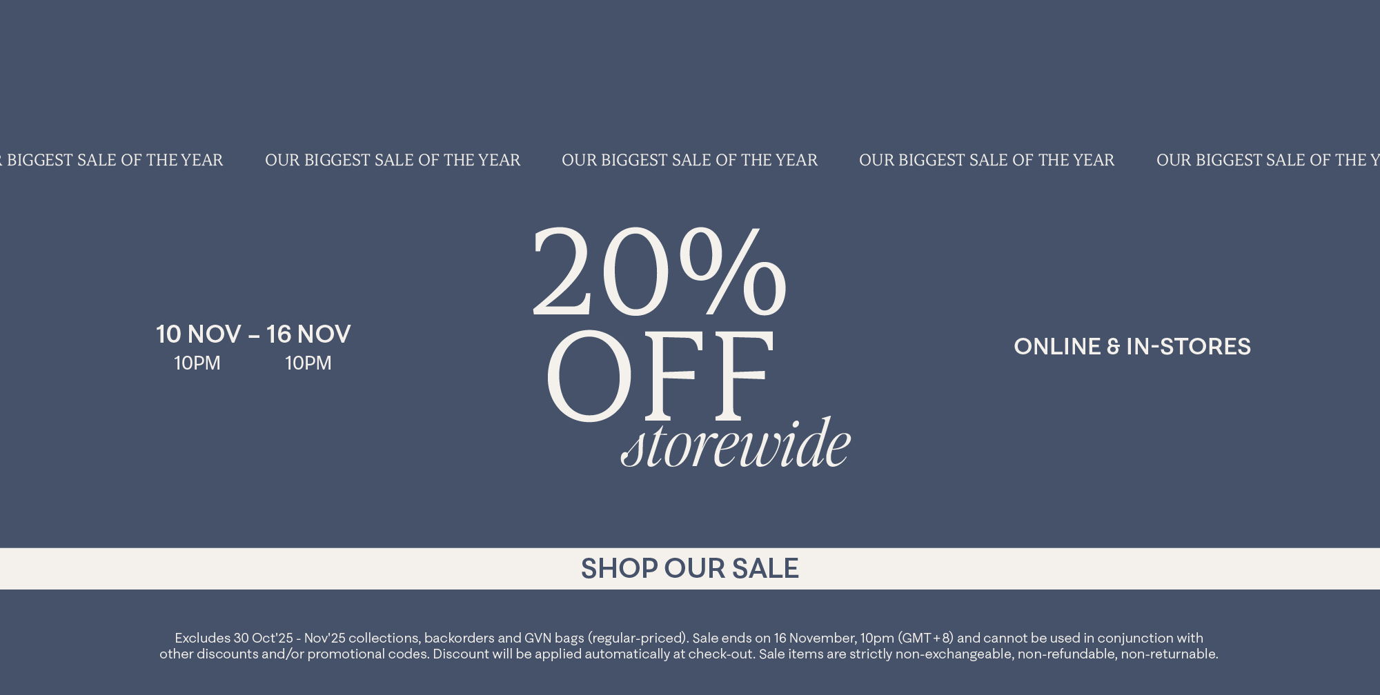 Our Biggest Sale of the Year