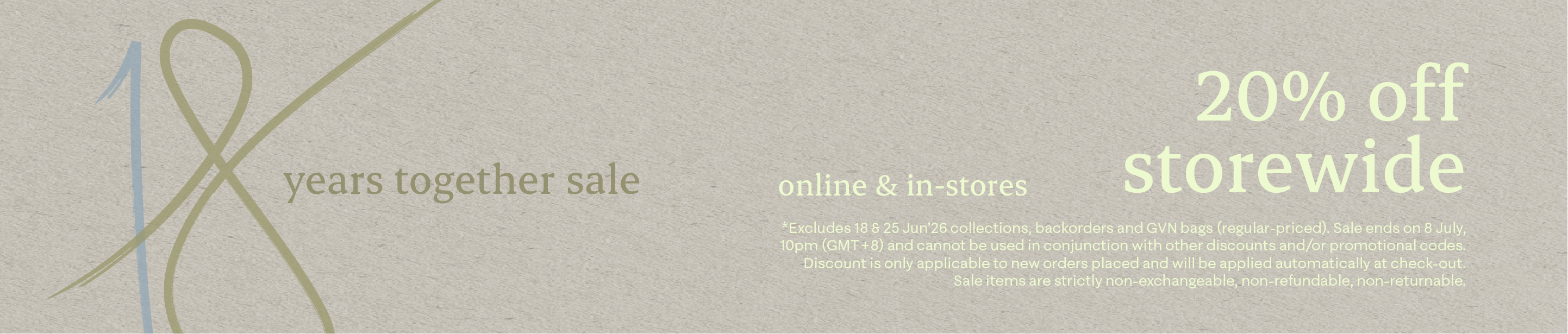 18 Years Together Sale