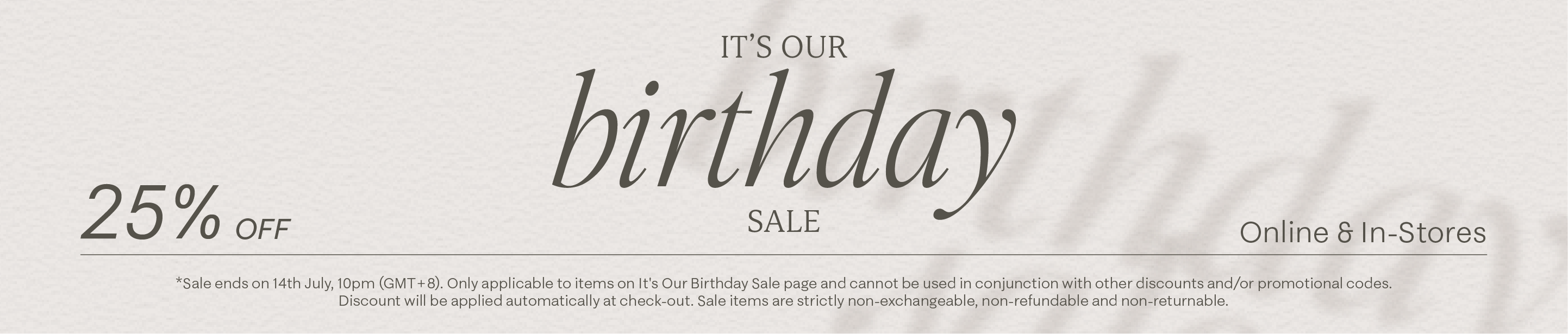 It's Our Birthday Sale