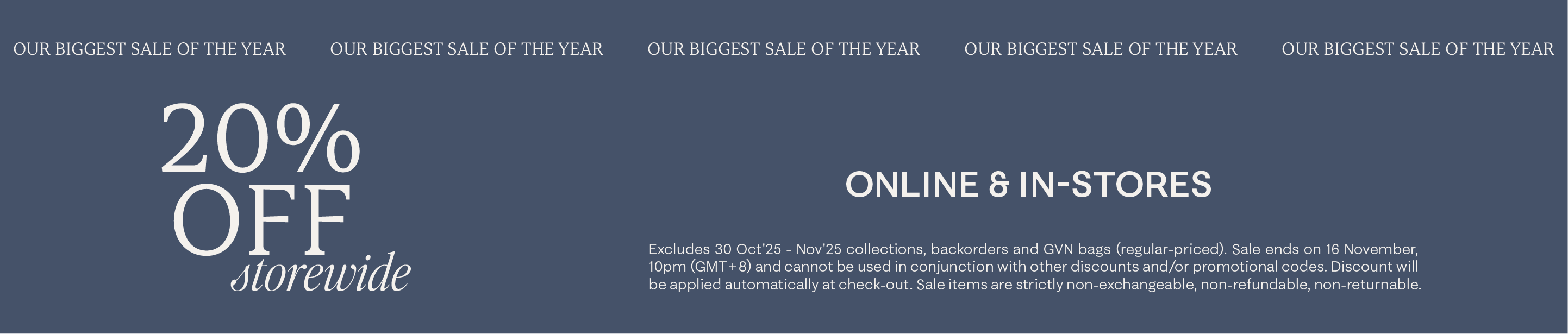 Our Biggest Sale of the Year